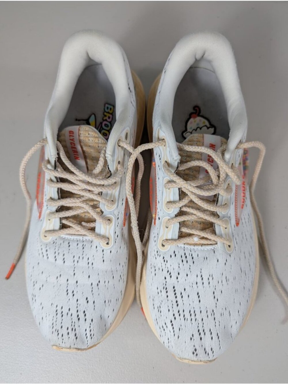 Brooks Glycerin 21 women's running shoes snow/dawn/straw size 9 - Picture 7 of 14